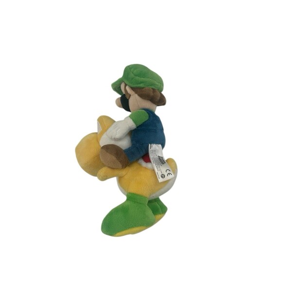 Luigi Riding Yoshi Stuffed Plush 8” Sanei Little Buddy Fast Shipping - Picture 5 of 11